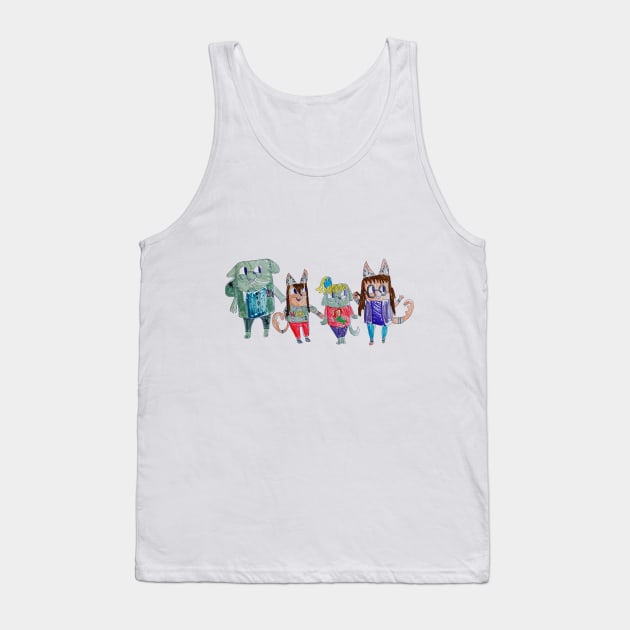 Family as Bluey Tank Top by WhitneyWooHoo